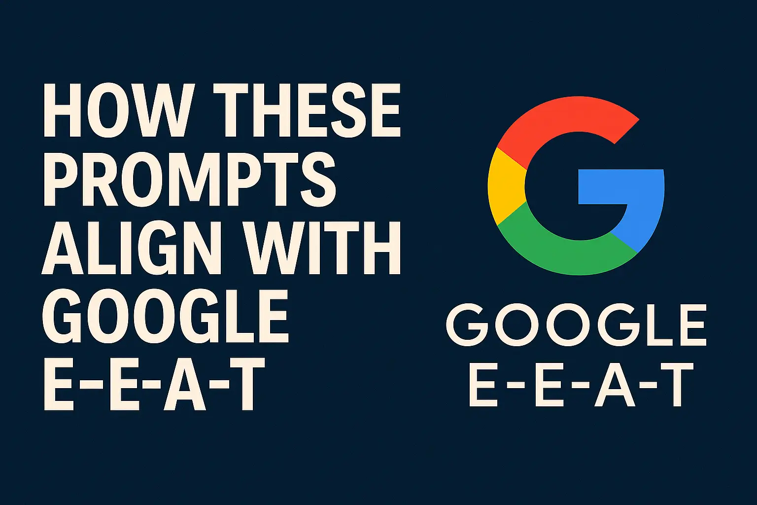 How These Prompts Align With Google EEAT
